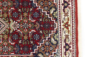 Red Floral Tribal 3'2X5'4 Indo-Bidjar Oriental Rug