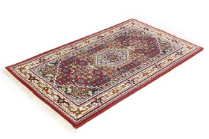 Red Floral Tribal 3'2X5'4 Indo-Bidjar Oriental Rug