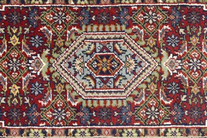 Red Floral Tribal 3'2X5'4 Indo-Bidjar Oriental Rug