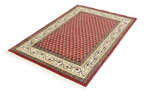Red Floral 4X6 Indo Botemir Oriental Rug
