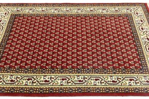 Red Floral 4X6 Indo Botemir Oriental Rug