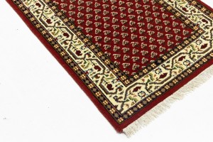 Red Floral 2'8X11'6 Indo Botemir Oriental Runner Rug