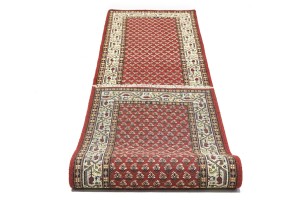 Red Floral 2'8X11'6 Indo Botemir Oriental Runner Rug