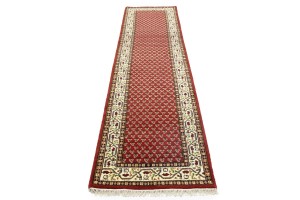 Red Floral 2'8X11'6 Indo Botemir Oriental Runner Rug