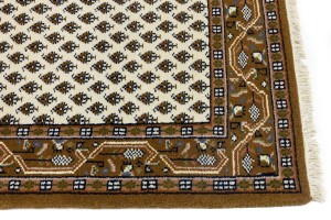 Cream Floral 3X11 Indo Botemir Oriental Runner Rug