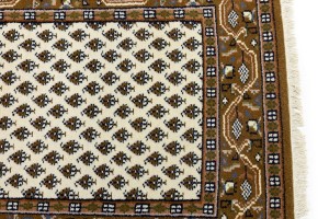 Cream Floral 3X11 Indo Botemir Oriental Runner Rug