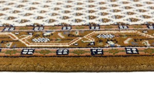 Cream Floral 3X11 Indo Botemir Oriental Runner Rug