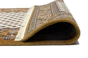 Cream Floral 3X11 Indo Botemir Oriental Runner Rug