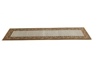 Cream Floral 3X11 Indo Botemir Oriental Runner Rug