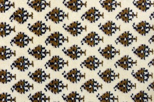 Cream Floral 3X11 Indo Botemir Oriental Runner Rug