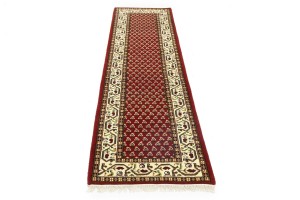 Red Floral 2'5X8'9 Indo Botemir Oriental Runner Rug