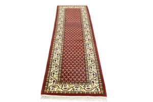 Red Floral 2'5X8'9 Indo Botemir Oriental Runner Rug