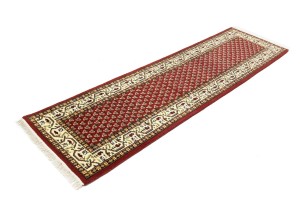 Red Floral 2'5X8'9 Indo Botemir Oriental Runner Rug