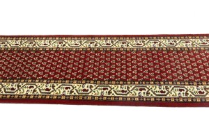 Red Floral 2'5X8'9 Indo Botemir Oriental Runner Rug