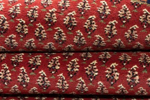 Red Floral 10X10 Indo Botemir Oriental Round Rug