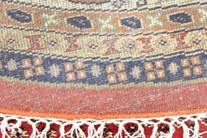 Red Floral 10X10 Indo Botemir Oriental Round Rug