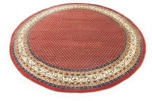 Red Floral 10X10 Indo Botemir Oriental Round Rug