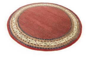 Red Floral 10X10 Indo Botemir Oriental Round Rug