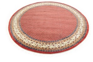 Red Floral 10X10 Indo Botemir Oriental Round Rug