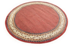 Red Floral 10X10 Indo Botemir Oriental Round Rug