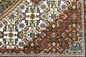 Cream Floral Tribal 6X8 Indo-Bidjar Oriental Rug