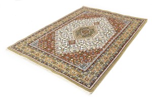 Cream Floral Tribal 6X8 Indo-Bidjar Oriental Rug