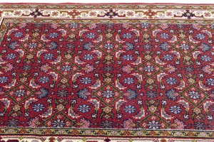Red Floral Tribal 4X6 Indo-Bidjar Oriental Rug