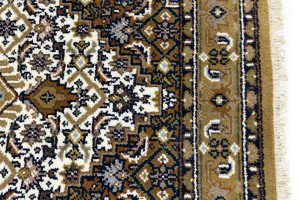 Cream Floral Tribal 4X6 Indo-Bidjar Oriental Rug