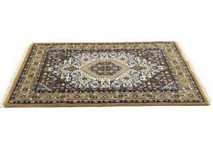 Cream Floral Tribal 4X6 Indo-Bidjar Oriental Rug