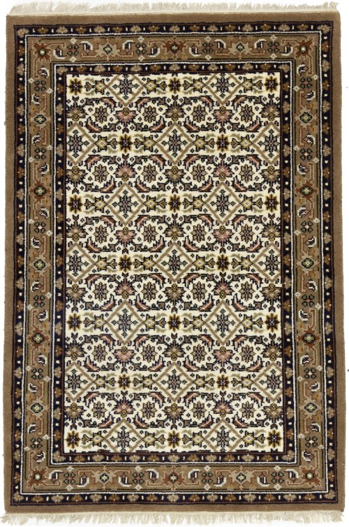 Cream Floral Tribal 4X6 Indo-Bidjar Oriental Rug