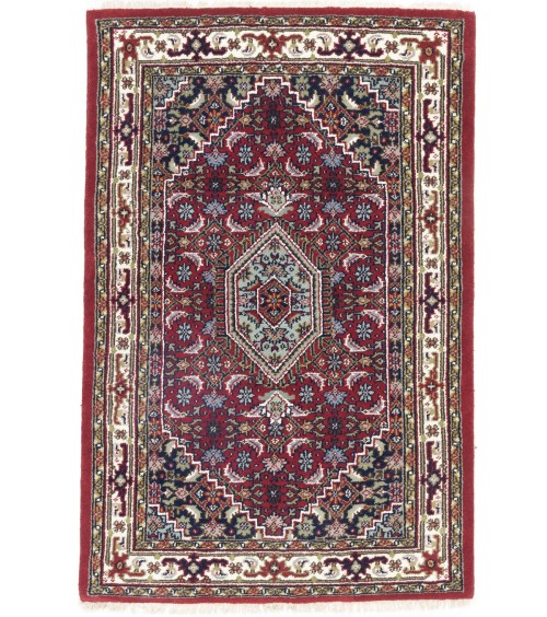 Red Floral Tribal 4X6 Indo-Bidjar Oriental Rug