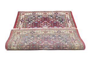 Red Floral Tribal 4X6 Indo-Bidjar Oriental Rug
