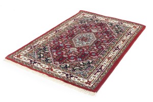 Red Floral Tribal 4X6 Indo-Bidjar Oriental Rug
