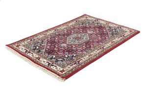 Red Floral Tribal 4X6 Indo-Bidjar Oriental Rug