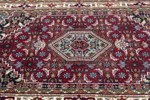 Red Floral Tribal 4X6 Indo-Bidjar Oriental Rug