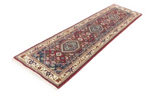 Red Floral Tribal 3X10 Indo-Bidjar Oriental Runner Rug