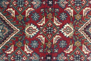 Red Floral Tribal 3X10 Indo-Bidjar Oriental Runner Rug