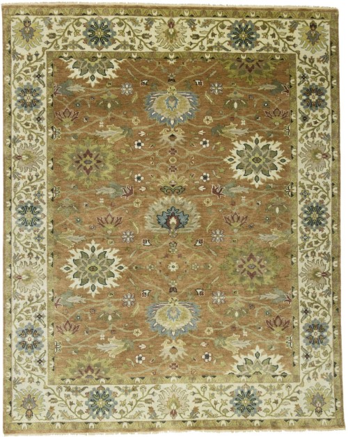 Rust Floral Osh Chobi 8X10 Peshawar Oriental Rug