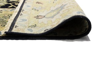 Black Floral Osh Chobi 9X12 Peshawar Oriental Rug