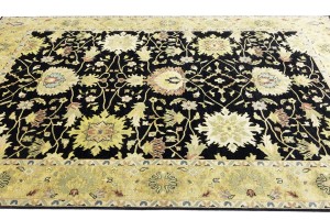 Black Floral Osh Chobi 9X12 Peshawar Oriental Rug