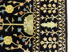 Black Floral 9X12 Osh Chobi Oriental Rug