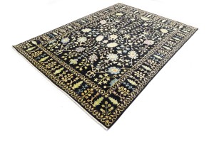 Black Floral 9X12 Osh Chobi Oriental Rug