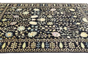 Black Floral 9X12 Osh Chobi Oriental Rug