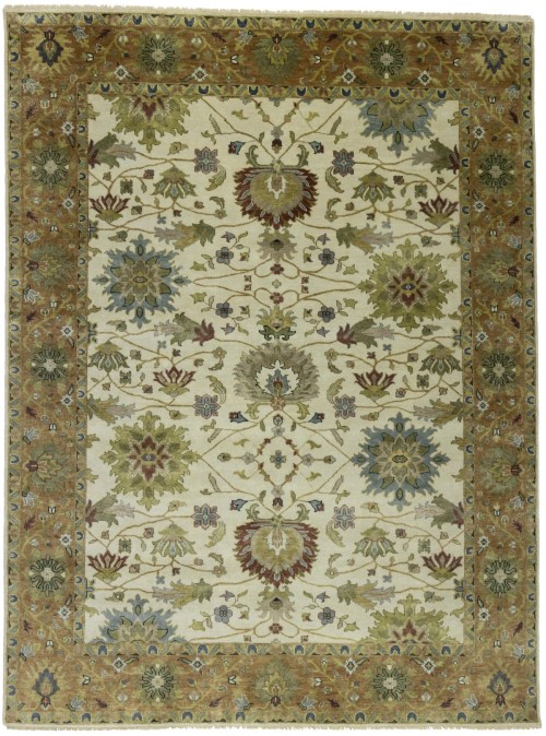 Cream Floral Osh Chobi 8X10 Peshawar Oriental Rug