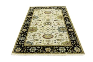 Cream Floral Osh Chobi 5X8 Peshawar Oriental Rug