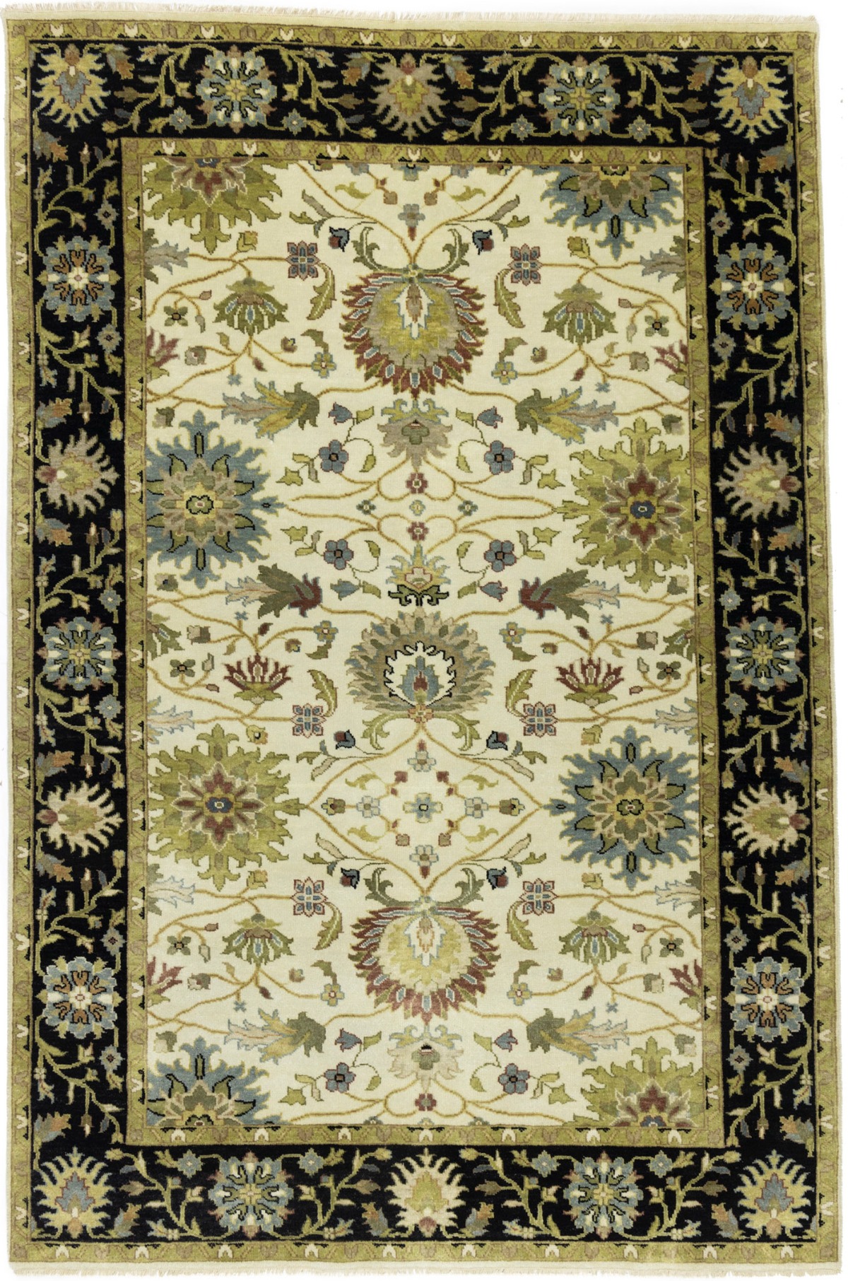 Cream Floral Osh Chobi 6X9 Peshawar Oriental Rug