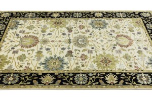 Cream Floral Osh Chobi 6X9 Peshawar Oriental Rug