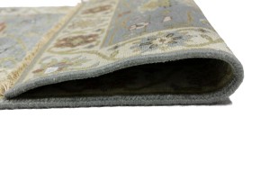 Blue-gray Floral Osh Chobi 3X8 Peshawar Oriental Runner Rug