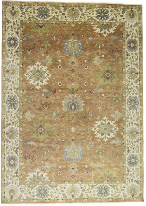 Rust Floral Osh Chobi 10X14 Peshawar Oriental Rug