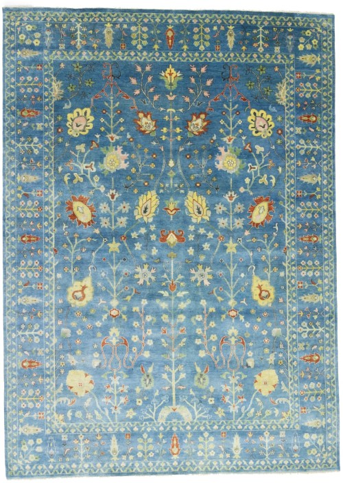 Blue Floral 10X14 Osh Chobi Oriental Rug